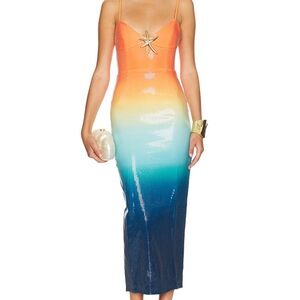 Benito Midi Dress in Ombre